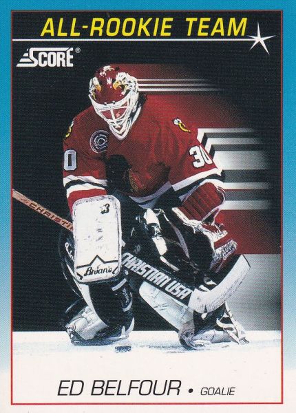 insert karta ED BELFOUR 91-92 Score Canadian číslo 378